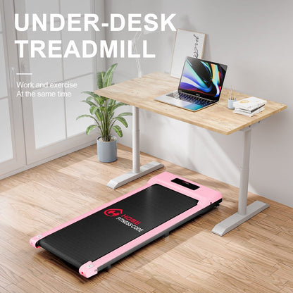 Treadmills for Home, Ultra Slim under Desk Treadmill for Home/Office, No Assembly Required, Pink