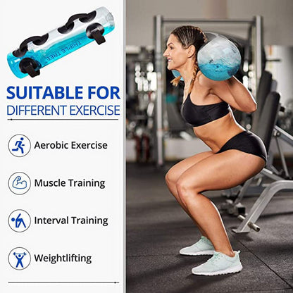 Fitness Aqua Bag, Adjustable Water Weight Bag with Upgraded Air Pump 45LBS Portable Aqua Training Bag Instead of Sand Bag Training Fitness Equipment for Workout Weights Training Balance