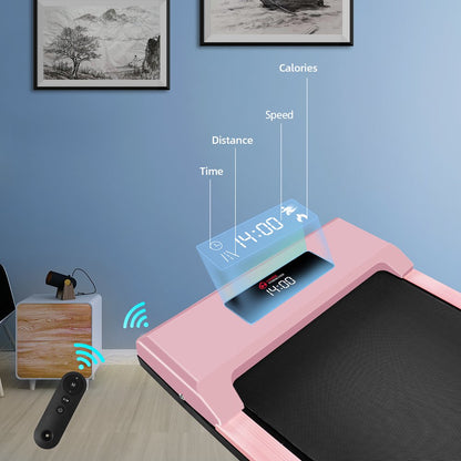 Treadmills for Home, Ultra Slim under Desk Treadmill for Home/Office, No Assembly Required, Pink